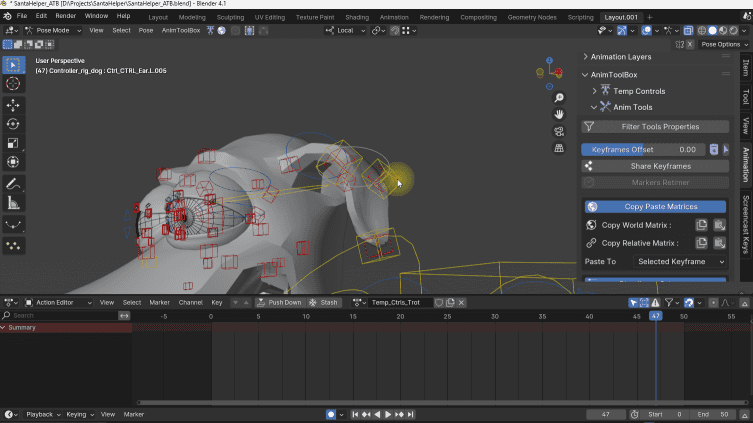 keyframe offset in selection order